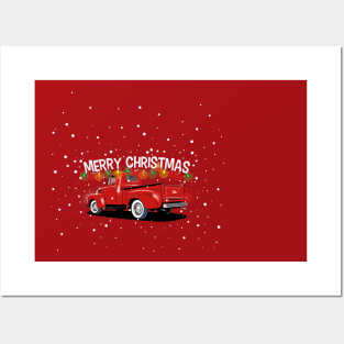 Ford Pickup Christmas Posters and Art